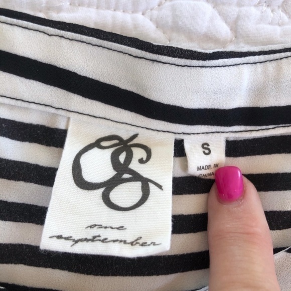 One September Anthropologie "Madrigal" Stripe Top - Picture 5 of 8